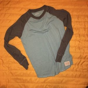 Super soft robin’s egg blue and gray long sleeve.